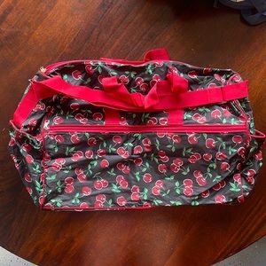 2000s cherry duffel bag